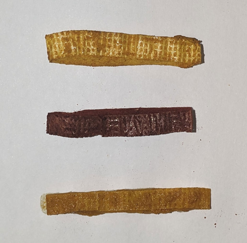 a photo of three tumeric bandages